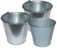 3 typeds silver bucket free png download
