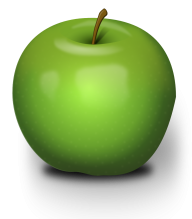 3D Green Apple Png