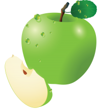 Apple Icon with Rain Drops