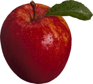 Apple png with rain drops