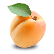 Apricot With Single Leaf Png