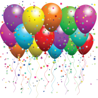 Balloons With Stars Png for Web Designing