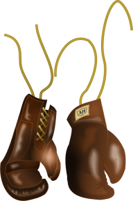 brown threaded boxing gloves free png download