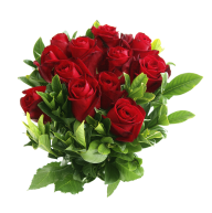 bunch of red rose with leaves free png download (2)