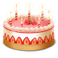 candle strawberry cake free clipart download
