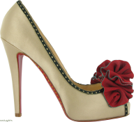 fancy red flowered heelshoe free png download