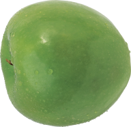 Green Apple With Rain Drops Png