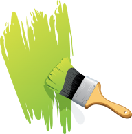 green paint brush free clipart download