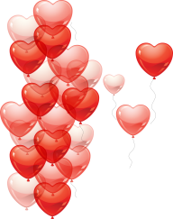 Heart Shape Ballons for Web Designing