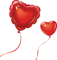 Red Heart Shape Balloon Clipart