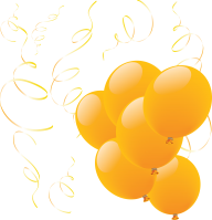 Shiny Yellow Balloons Png