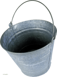SILVER  ALMUNIUM BUCKET FREE PNG DOWNLOAD