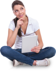 Thinking Woman PNG Free Download 5