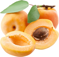 Three Apricot Png One Sliced