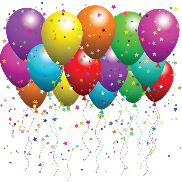 Balloons With Stars Png for Web Designing