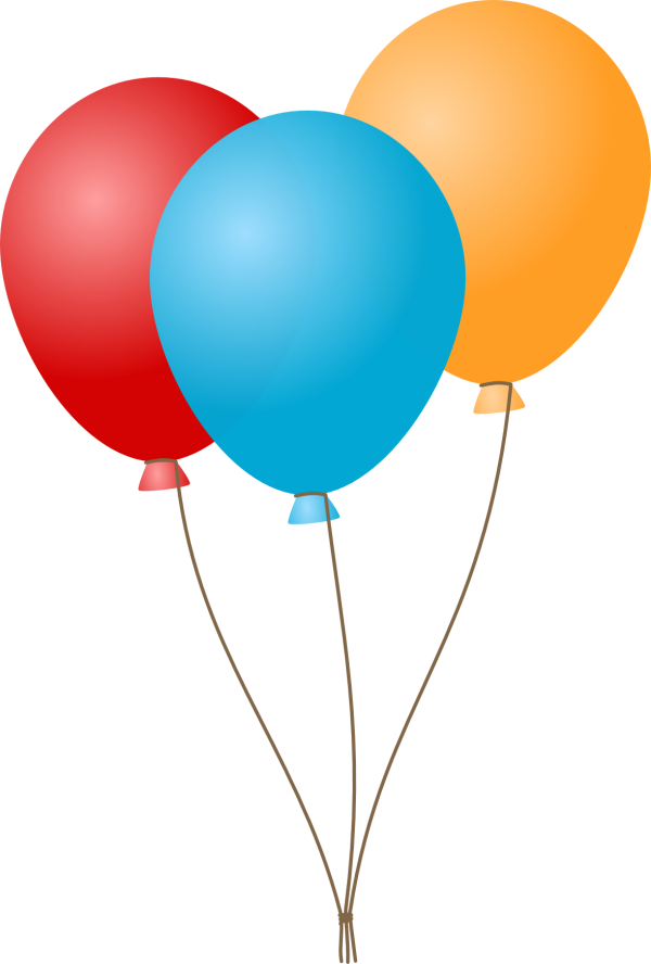 Blue Red and Yellow Balloons Icon