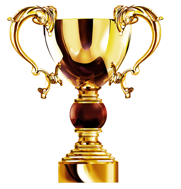Golden Trophy Cup Image Png 3D HD