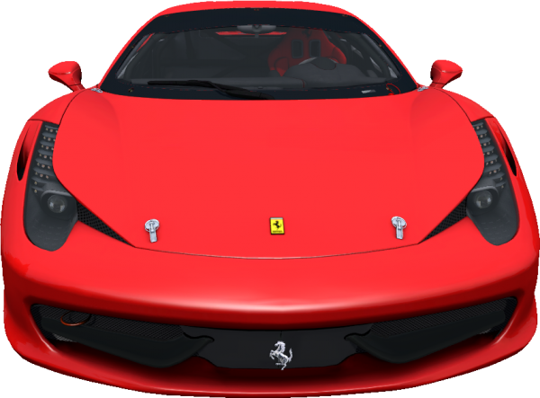 Red Ferrari Front look Png Image Download