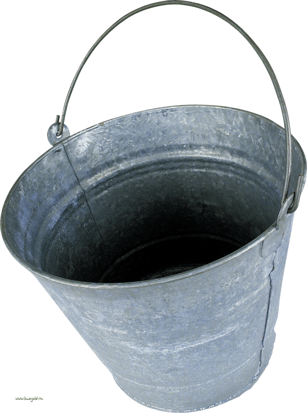 SILVER  ALMUNIUM BUCKET FREE PNG DOWNLOAD