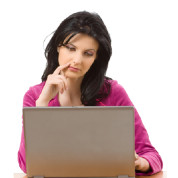 Thinking Woman PNG Free Download 1