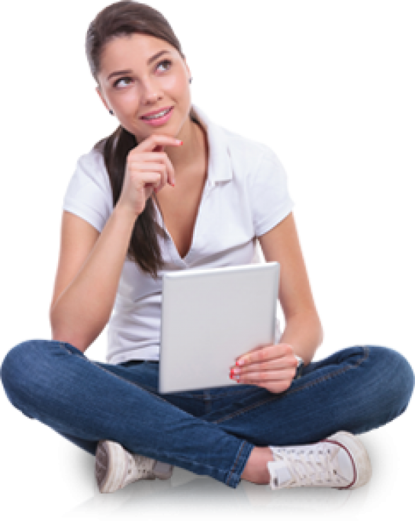 Thinking Woman PNG Free Download 5