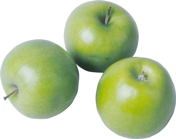 Three Green Apples For Clipart