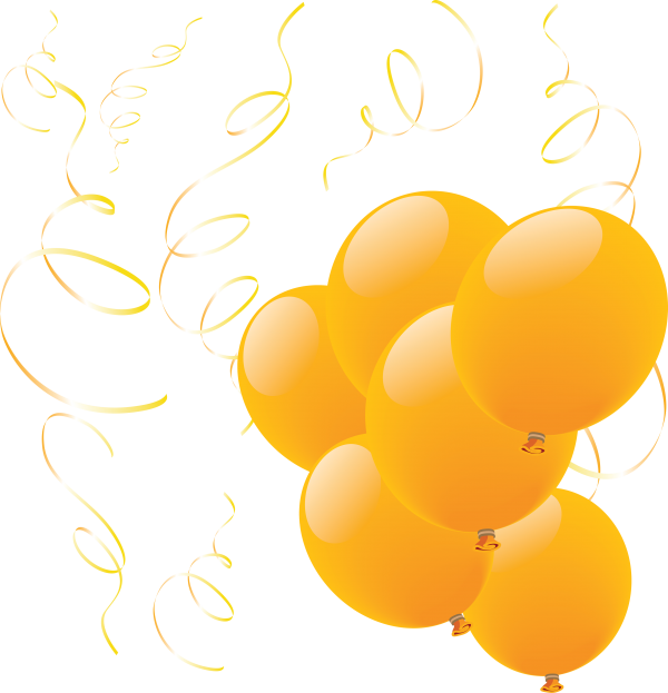 Yellow Balloons Png