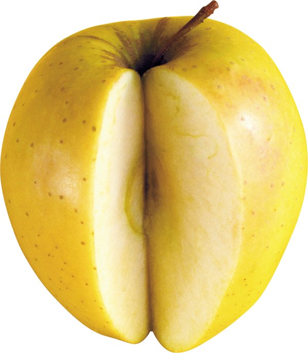 Yellow Sliced Apple Png